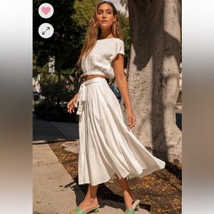 Lulus Ivory Two-Piece Midi Dress